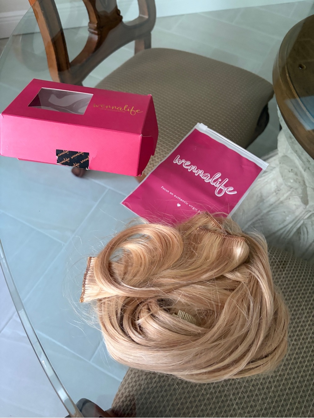 Wennalife Clip-In Extensions - Warm Honey Blonde